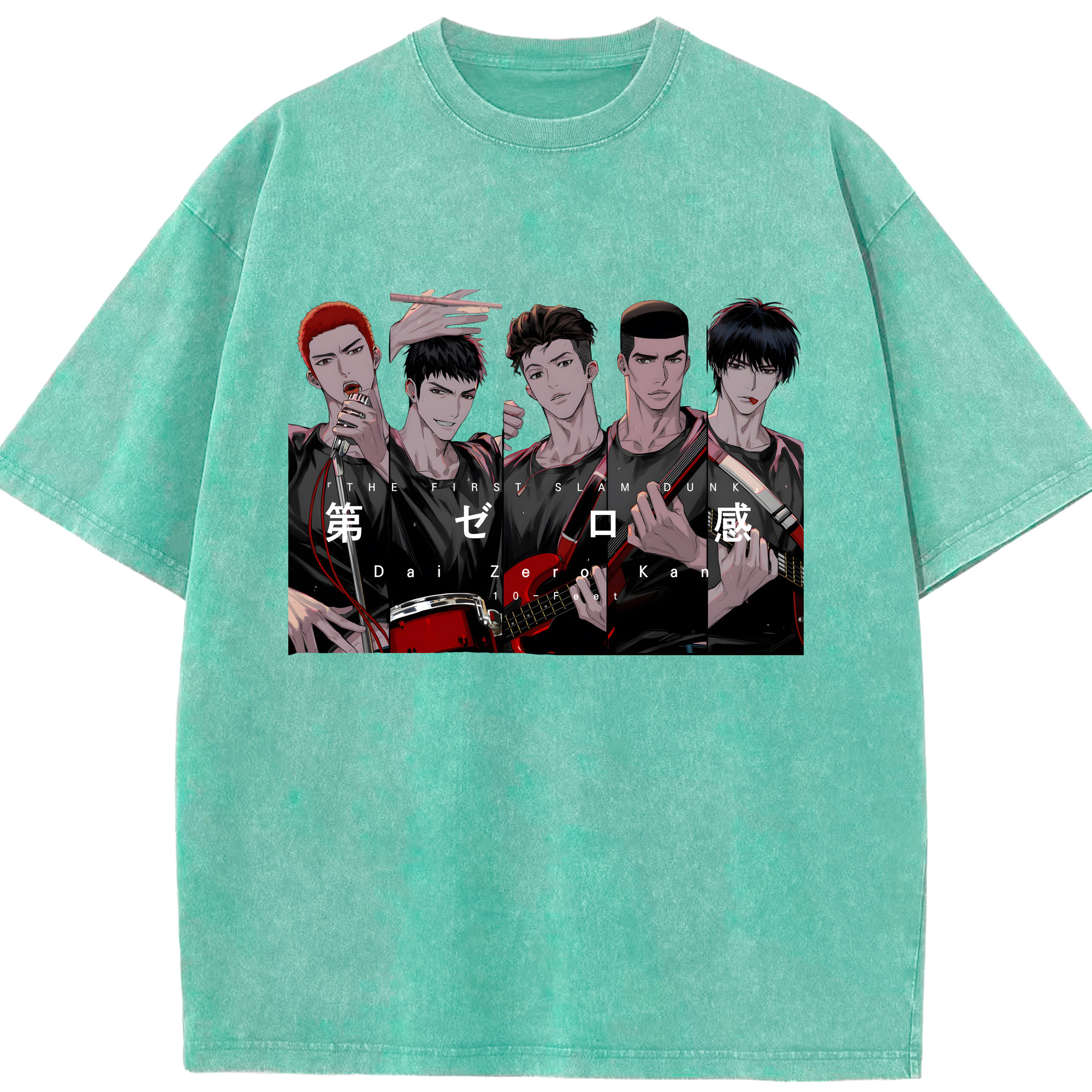 （画像用） SLAM DUNK／スラムダンク 綿100% ヴィンテージ風 半袖Tシャツ（フロントプリント）
